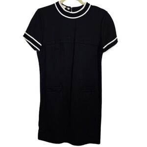 Jonathan Logan Vintage 60s Classic Black and White Women's Shift Dress Medium